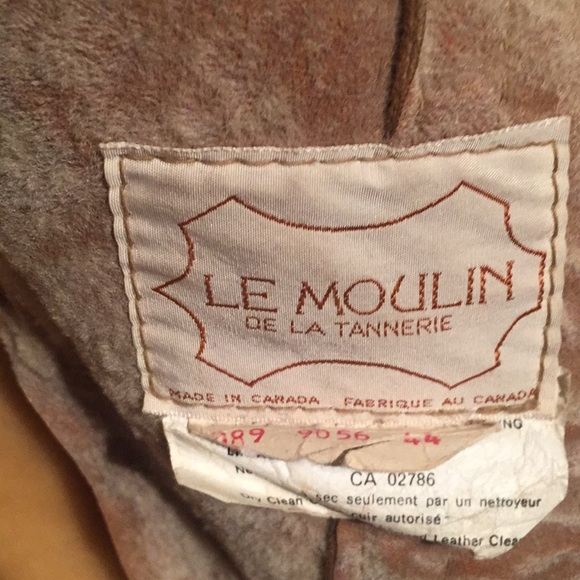 Vintage 70s Brown suede long jacket Sherpa-lined - Picture 2 of 4